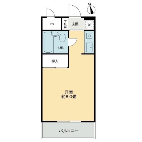 メゾンド西宝町(ワンルーム/3階)の間取り写真