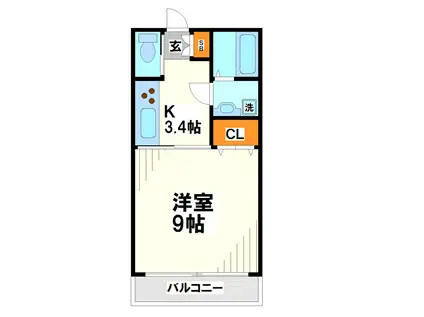 COREDO喜多山(1K/1階)の間取り写真