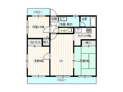 グランルミエル(3LDK/8階)の間取り写真