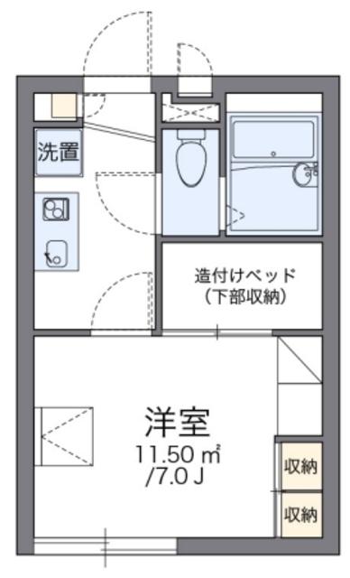 レオパレスラ プリマヴェーラ(1K/2階)の間取り写真