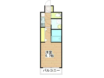 プライムアーバン仙台木町通(1K/3階)の間取り写真