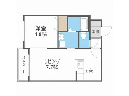 BALBONI N17 バルボーニN17(1LDK/3階)の間取り写真