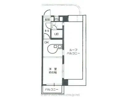 イースタンプラザ北野(1DK/4階)の間取り写真