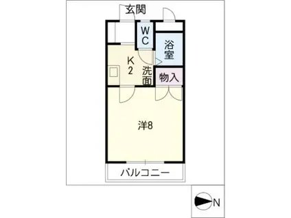 リヴ・大吉(1K/1階)の間取り写真