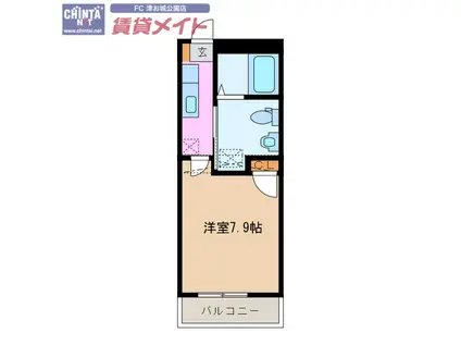 アーリーバードIII(1K/4階)の間取り写真