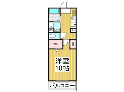 コンフォーティア踏入B(1DK/1階)の間取り写真