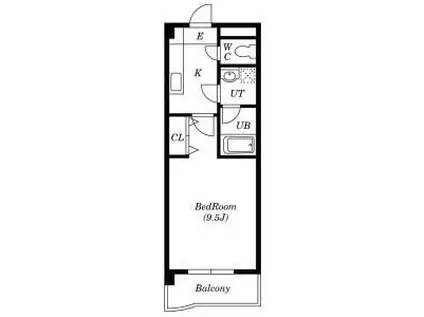 ドールハイツ(1K/2階)の間取り写真