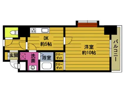 サンライズハイツ高城(1DK/7階)の間取り写真