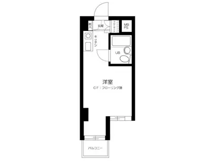 トップ不動前(ワンルーム/2階)の間取り写真
