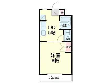 プランナール(1DK/3階)の間取り写真