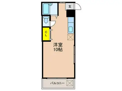 サンブリッジ(ワンルーム/3階)の間取り写真