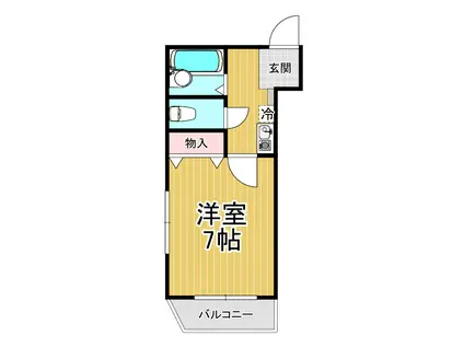 エルロン21(1K/4階)の間取り写真