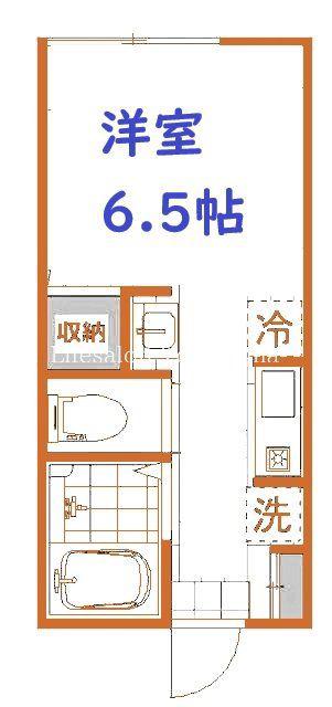 LAVIDABELLA横浜白楽(ワンルーム/1階)の間取り写真