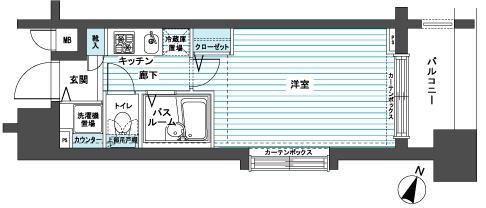フェニックス代田橋(1K/4階)の間取り写真