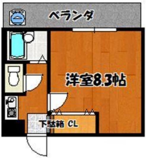 クレールステュディオ(1K/3階)の間取り写真