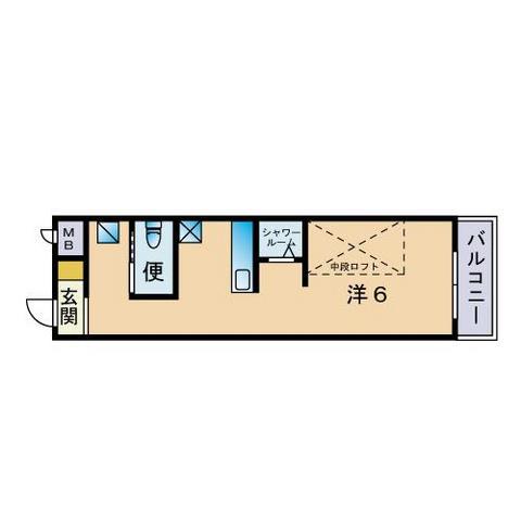 メゾン伊崎(ワンルーム/3階)の間取り写真