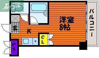 ファイブ南方(1K/1階)の間取り写真