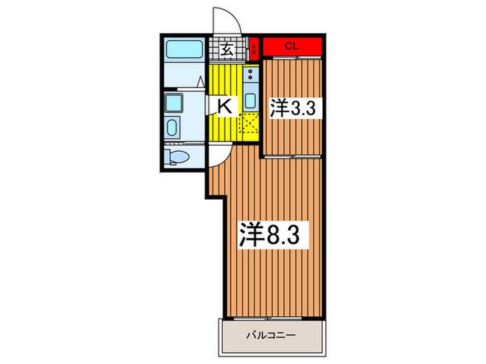 上小町ルピア(2K/1階)の間取り写真