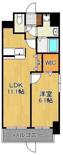 エヴァーグリーンR(1LDK/1階)の間取り写真