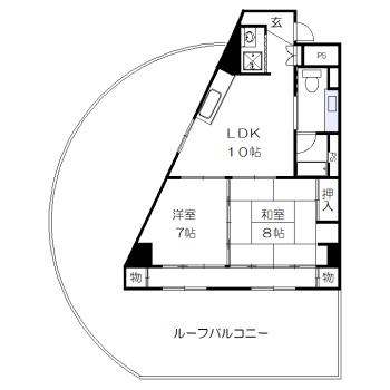 グランフェリーチェ泉中央(2LDK/2階)の間取り写真