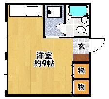 ハイランド21(ワンルーム/3階)の間取り写真