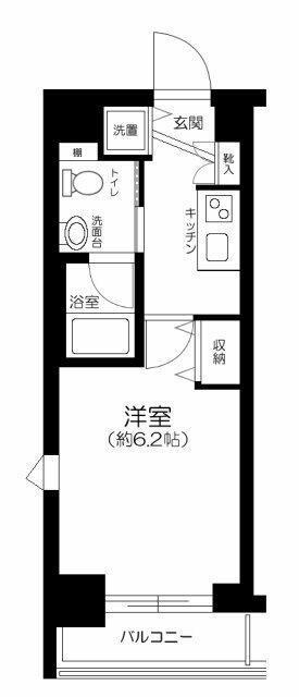 ヴェルト錦糸町(1K/5階)の間取り写真