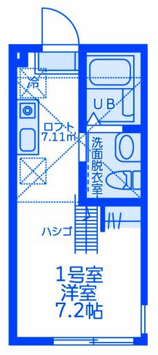 ビッグブリッジ新横浜(ワンルーム/2階)の間取り写真