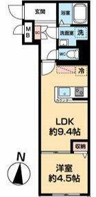 NEXAS EBARA(1LDK/2階)の間取り写真