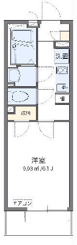 クレイノCOMFORT S(1K/3階)の間取り写真