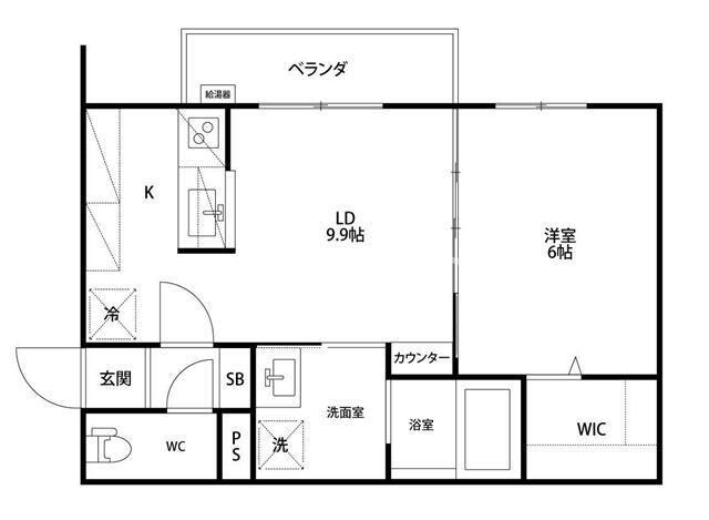 CASA IN COLLINA(1LDK/3階)の間取り写真
