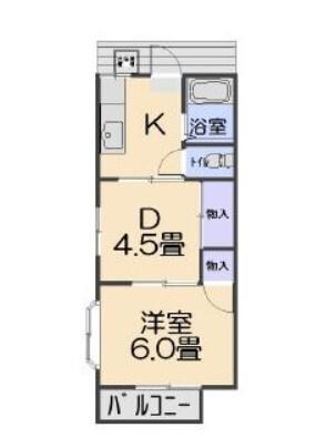 大京ハイツ(2K/2階)の間取り写真