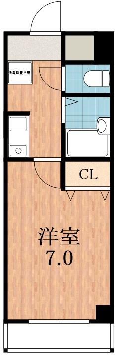 グランディール阪南町II番館(1K/2階)の間取り写真