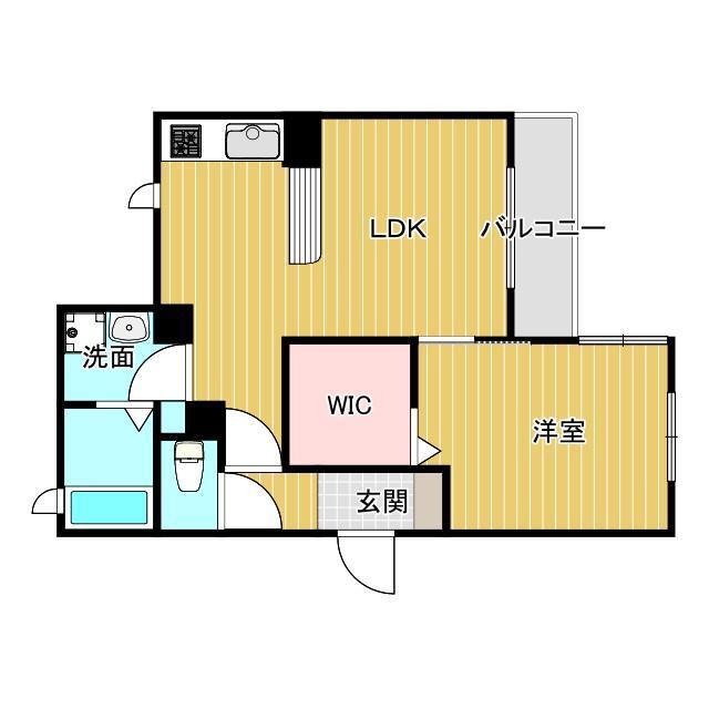 さくら1番館(1LDK/2階)の間取り写真