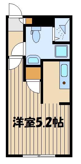 パークハイム石神井(1K/1階)の間取り写真