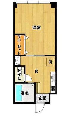 アルバローザ下伊敷(1K/2階)の間取り写真