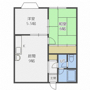 オーシャンビレッジ真栄(2LDK/2階)の間取り写真