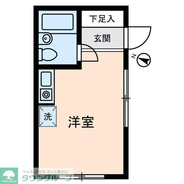 ソレイユ経堂(ワンルーム/2階)の間取り写真