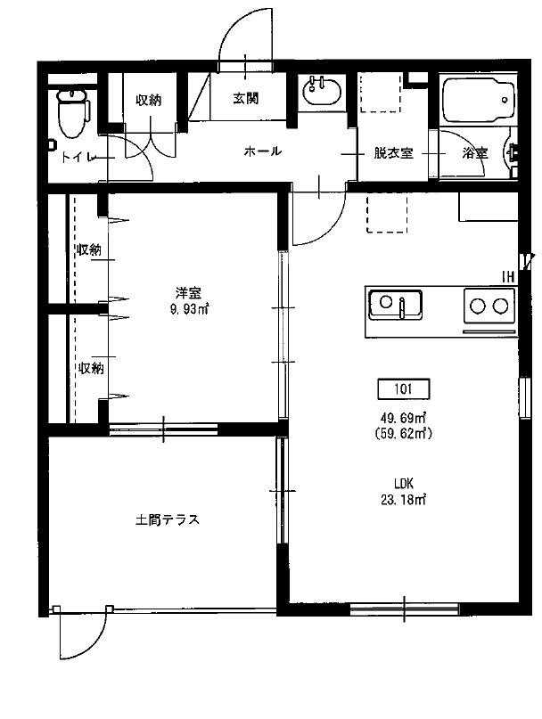 CULMINEI(1LDK/1階)の間取り写真