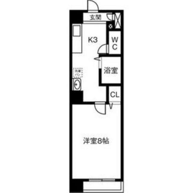 リアライズ岐阜駅前(1K/9階)の間取り写真