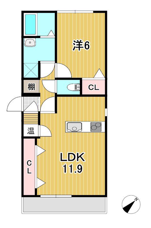 プラザマンション(1LDK/3階)の間取り写真
