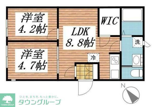 エクウス中村橋(2LDK/3階)の間取り写真