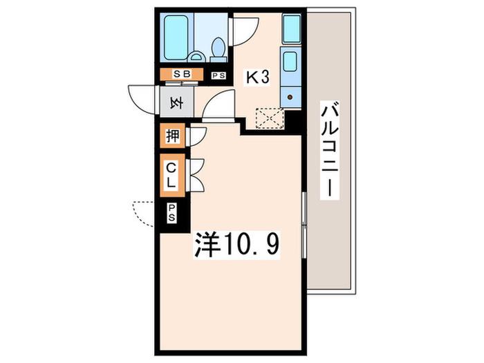 プラス西横浜(1K/5階)の間取り写真