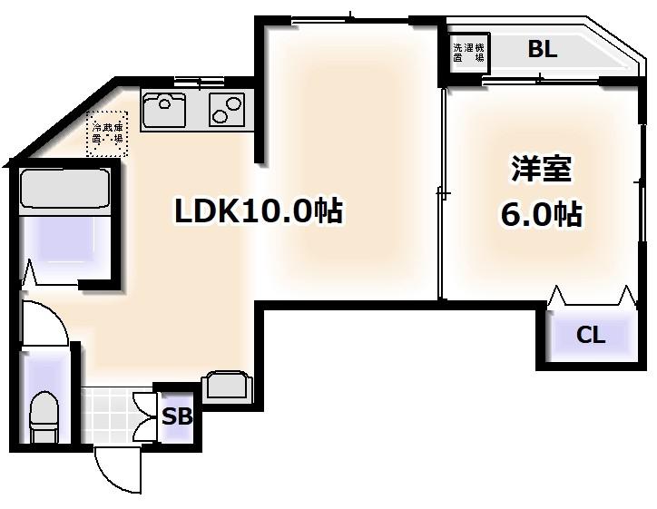 ルミナスアスカ(1LDK/3階)の間取り写真