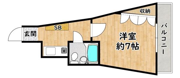 コンフォート(1K/5階)の間取り写真