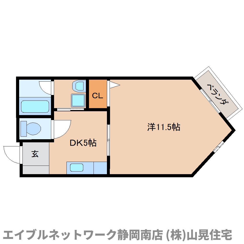 プリムローズ(1DK/2階)の間取り写真