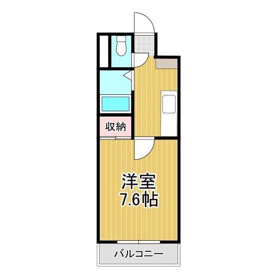 グレイス表町(1K/4階)の間取り写真