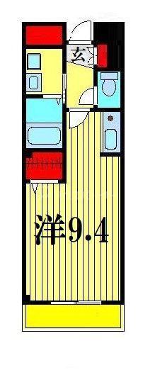 エバーグリーン本宿(ワンルーム/2階)の間取り写真