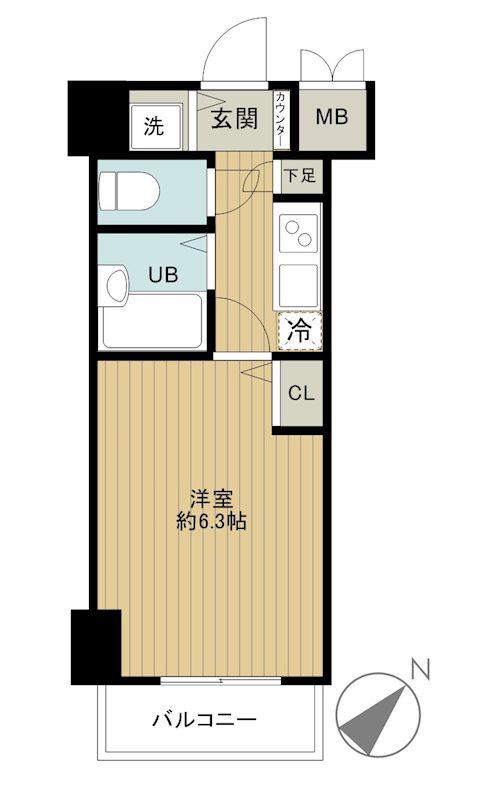 フェニックス初台弐番館(1K/3階)の間取り写真