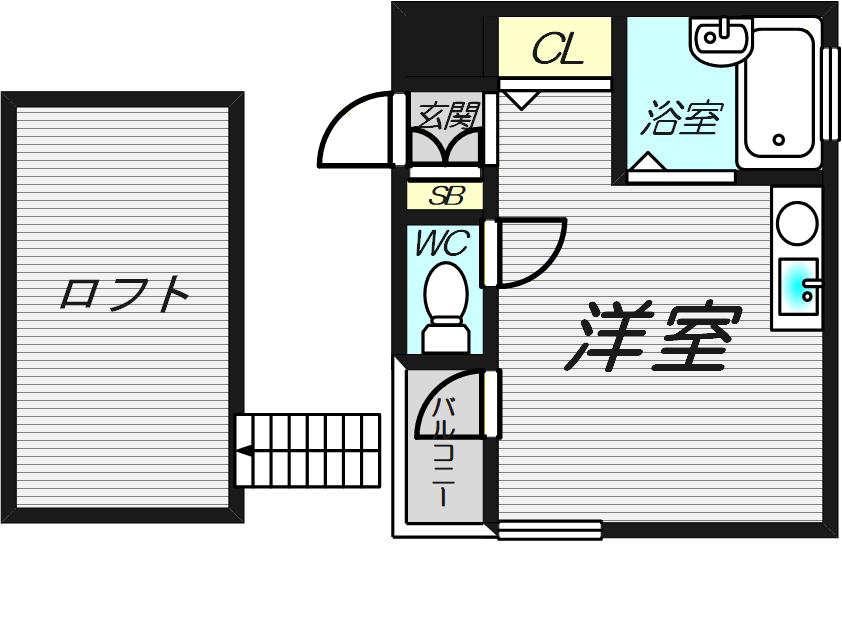 レオン天神橋(ワンルーム/4階)の間取り写真