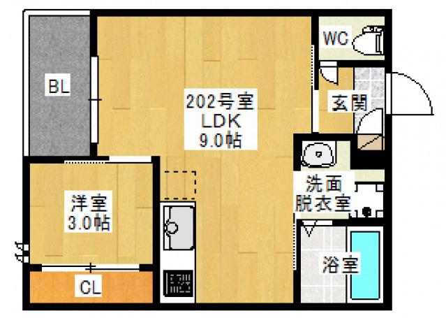 REGALEST東雲(1LDK/2階)の間取り写真